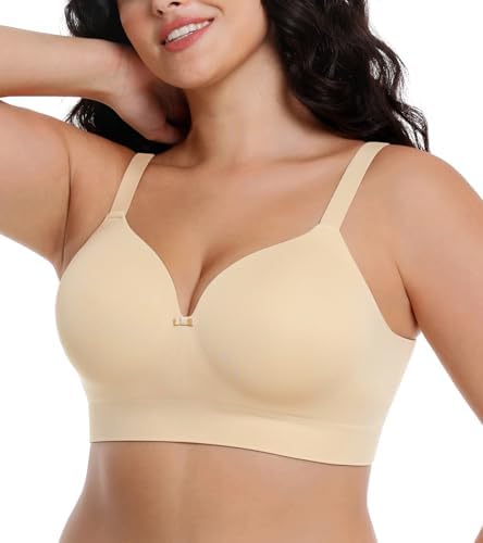 Bra for Women Seamless V Neck Full Coverage