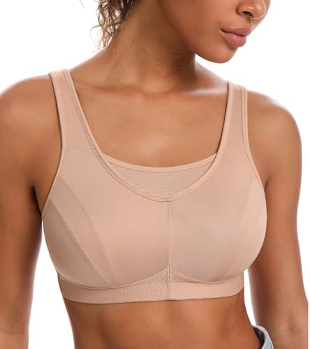 High Impact Sports Bra for Women Bounce in Beige