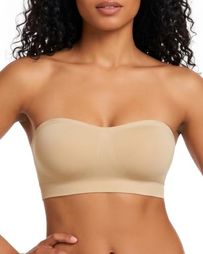 Strapless Seamless Bandeau Bra for Women Everyday