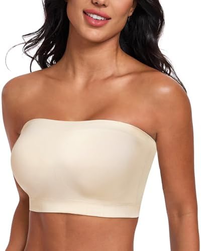 Women No-Slip Bandeau Seamless Strapless Bra