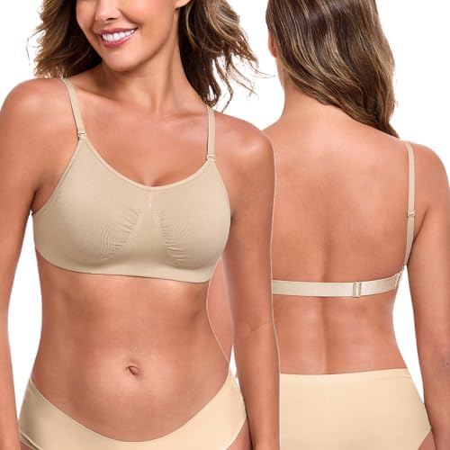 Women's Dance Bra Backless Professional Ballet in Beige
