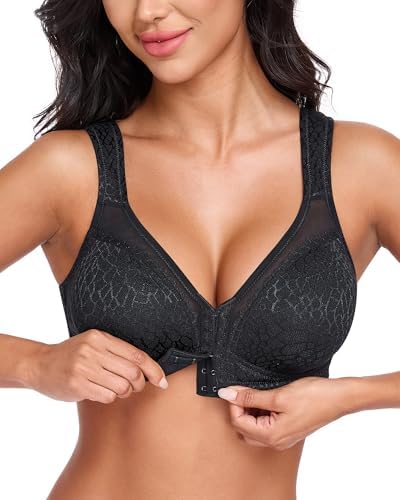 Women's Front Closure Bra Back Support Full Figure