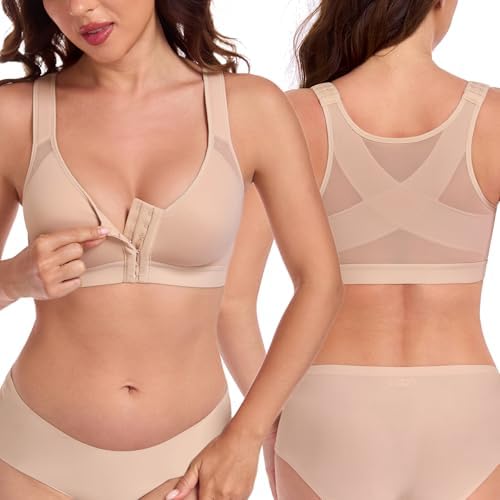 Women's Front Closure Posture Bra Back Support