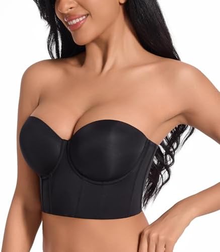 Women's Longline Strapless Bra Bustier Underwire