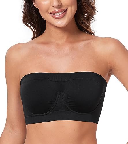 Women's Non Padded Strapless Bra Underwire Bandeau