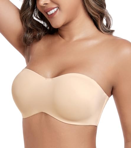 Women's Unlined Strapless Bra Minimizer Seamless